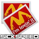 2PC SICKSPEED VINYL PARODY STICKER UNIVERSAL